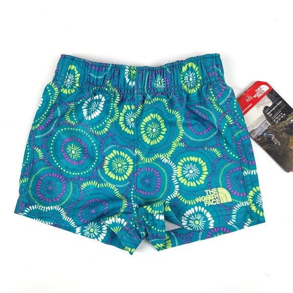 The North Face NWT Sz 3-6 Months Infant Hike Water Teal Blue Shorts Lightweight - Picture 1 of 6